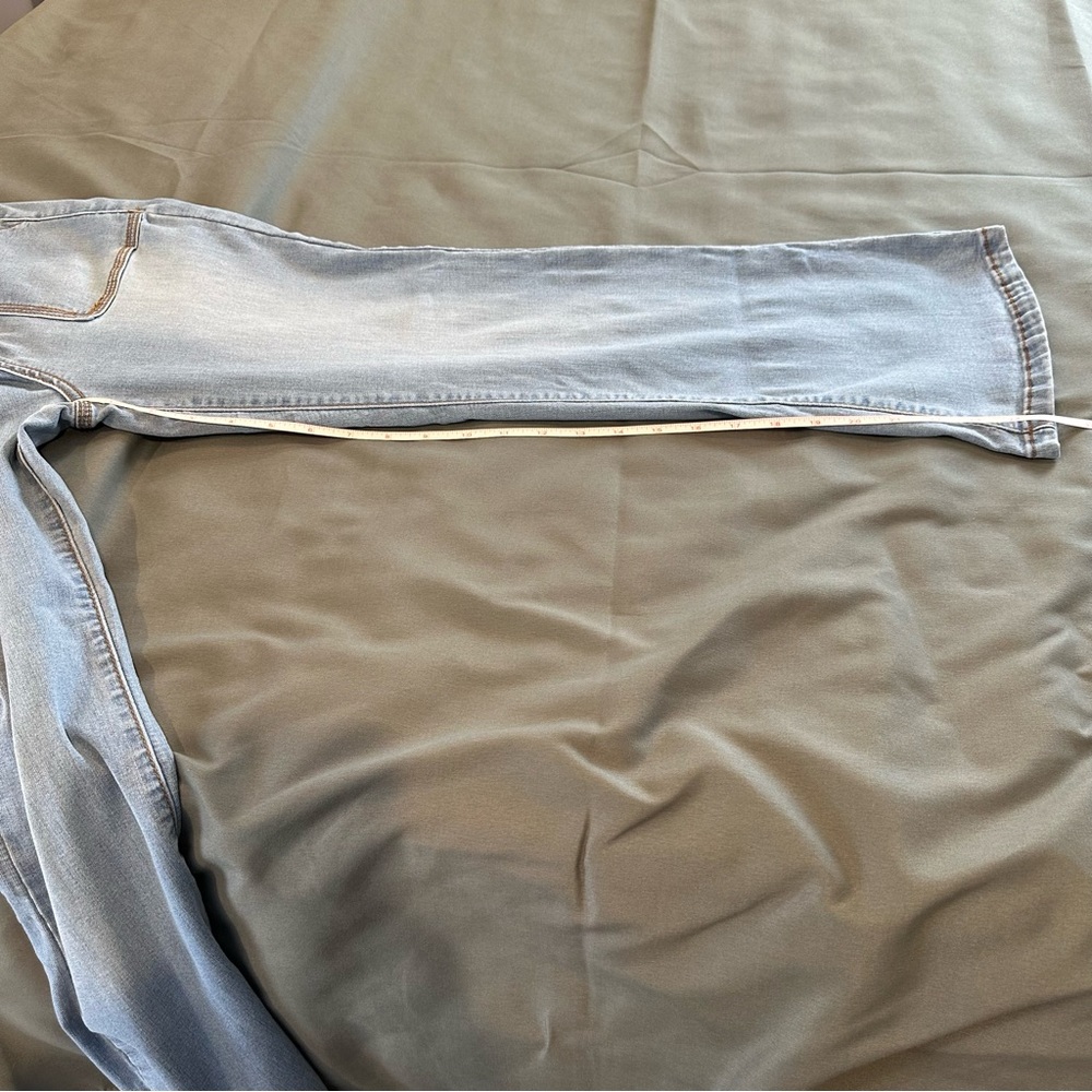 Monkey Ridge Jeans Original Vintage Bell Bottom White Wash Y2K Size 3/26 - Picture 11 of 16
